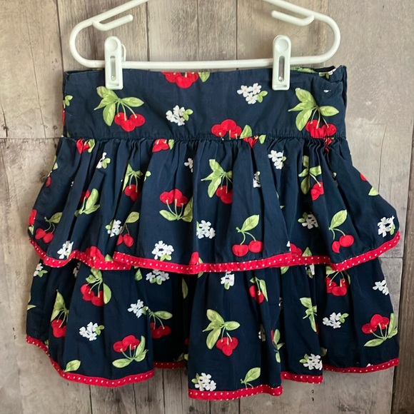 Gymboree Other - Gymboree Navy Skirt with Cherry Print
